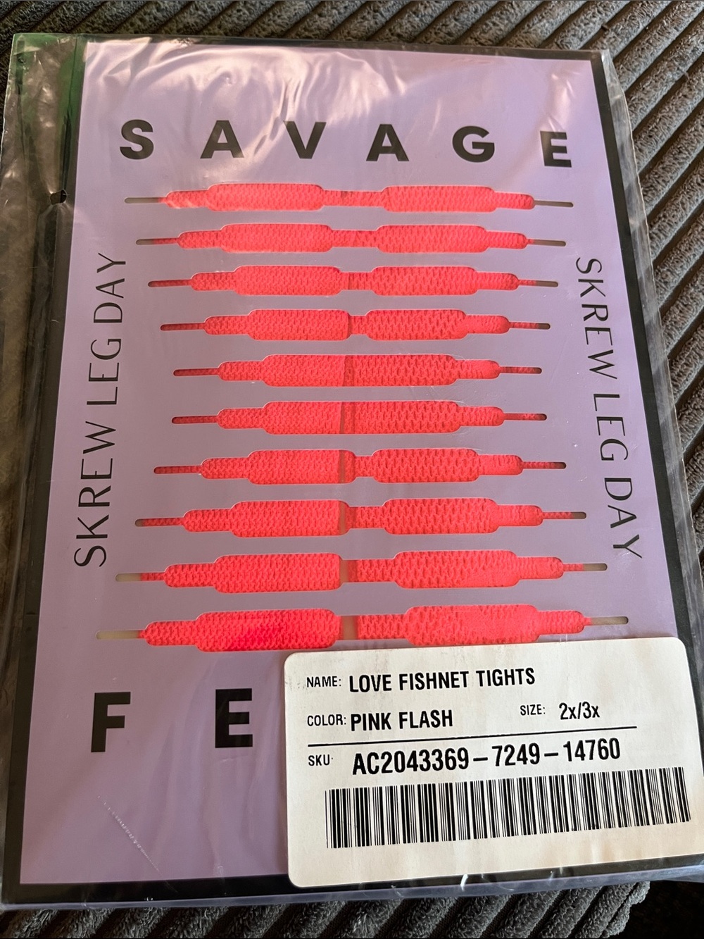 Savage love fishnet tights pink flash
